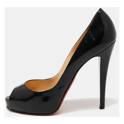 Christian Louboutin Black Patent Leather New Very Prive Pumps Size