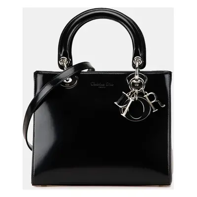 Dior Black Medium Patent Lady Dior