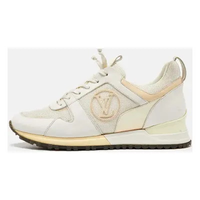 Louis Vuitton White Leather and Mesh Run Away Sneakers Size