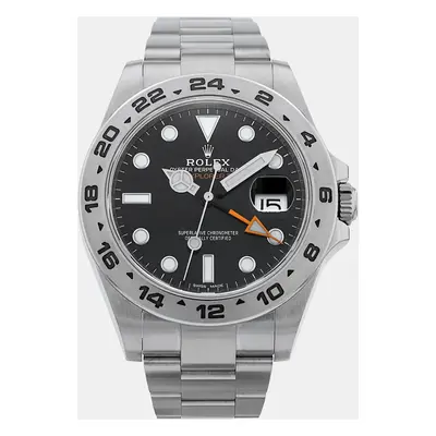 Rolex Black Stainless Steel Explorer II Men's Wristwatch mm