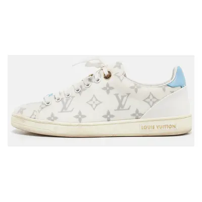 Louis Vuitton White Monogram Technical Mesh Frontrow Sneakers Size 37.5