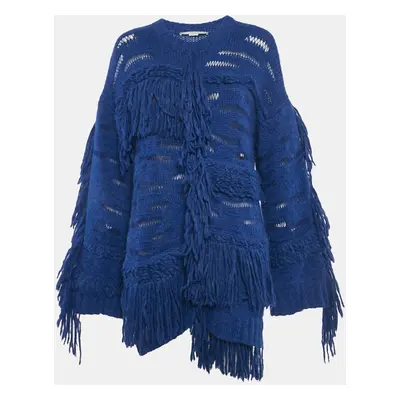 Stella McCartney Blue Knit Tassel Detail Sweater