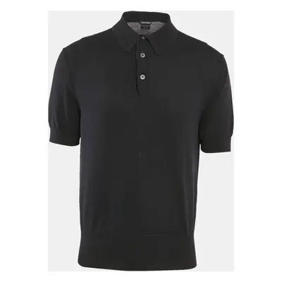 Tom Ford Navy Blue Jersey Polo T-Shirt