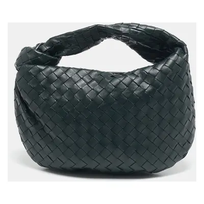 Bottega Veneta Dark Green Intrecciato Leather Small Jodie Hobo