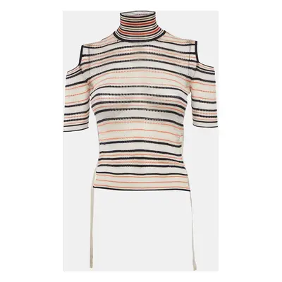 Fendi Multicolor Patterned Jersey Turtle Neck Pullover