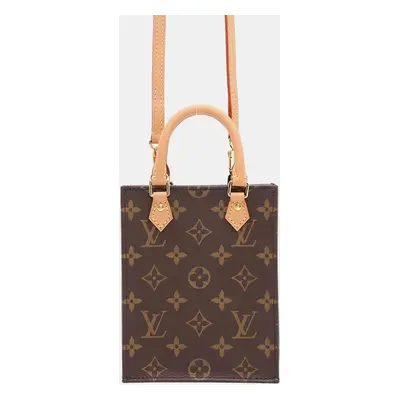 Louis Vuitton Brown Monogram Petit Sac Plat Bag