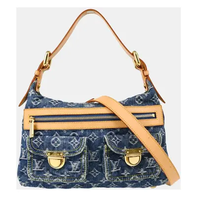 Louis Vuitton Blue Monogram Denim Baggy PM Shoulder Bag