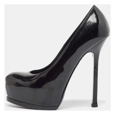 Yves Saint Laurent Black Patent Leather Tribtoo Pumps Size