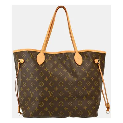 Louis Vuitton Brown Monogram Neverfull MM Tote Bag