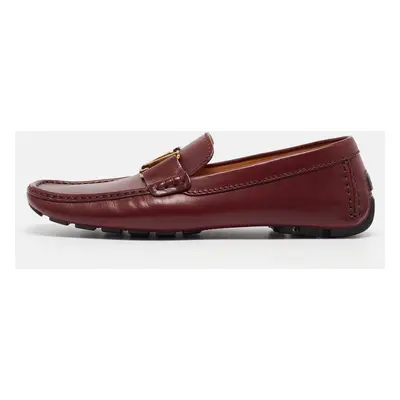 Louis Vuitton Burgundy Leather Monte Carlo Loafers Size 41.5