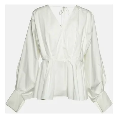 Roksanda Ilincic White Cotton Pleated Blouse