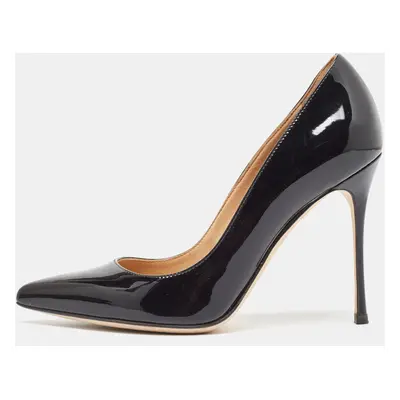 Sergio Rossi Black Patent Leather Pointed Toe Pumps Size