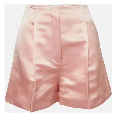 Fendi Pink Satin Silk Pleated Shorts