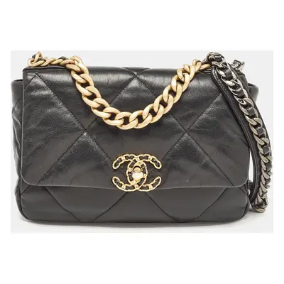 Chanel Black Quilted Leather Medium Flap Bag