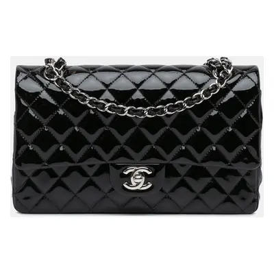 Chanel Black Patent Medium Classic Double Flap Bag