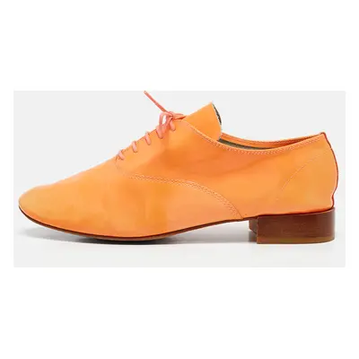 Repetto Orange Patent Leather Lace Up Oxfords Size