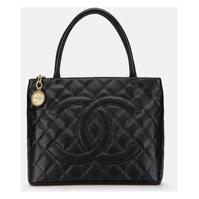 Chanel Black Caviar Medallion Tote