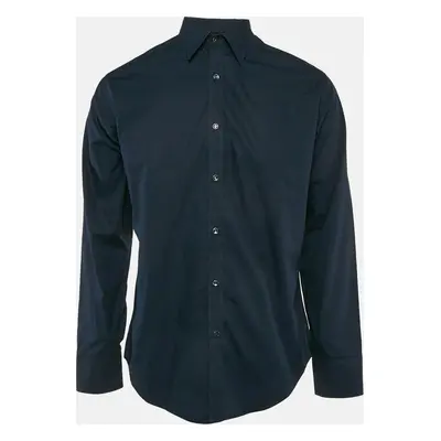 Yves Saint Laurent Blue Cotton Long Sleeve Shirt