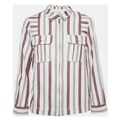 Zadig & Voltaire White/Red Striped Cotton Tach Raye Shirt