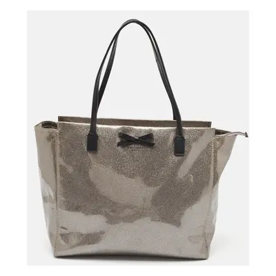 Kate Spade Dark Beige Glitter PVC Mavis Street Taden Tote