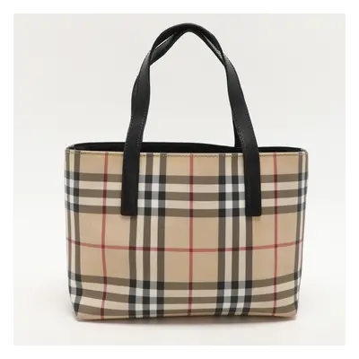 Burberry Beige House Check PVC Tote