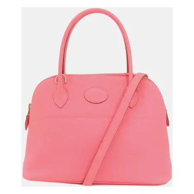 Hermes Pink Swift Bolide Handbag