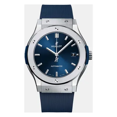 Hublot Blue Titanium Classic Fusion Men's Wristwatch mm