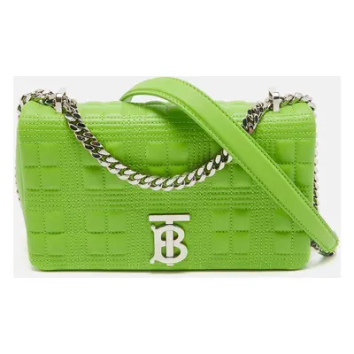 Burberry Green Quilted Leather Small Lola Chain Shoulder Bag