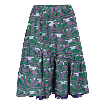 Marc Jacobs Multicolor Printed Ruffle Bottom Layered Skirt