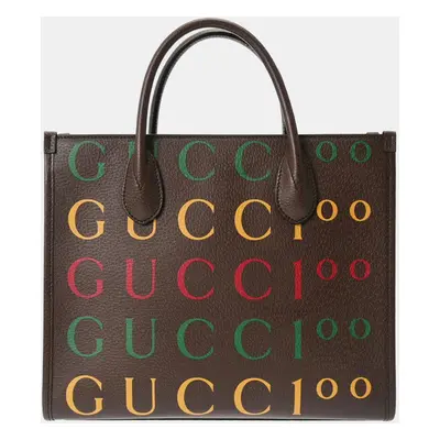 Gucci Brown Leather 100th Anniversary Tote