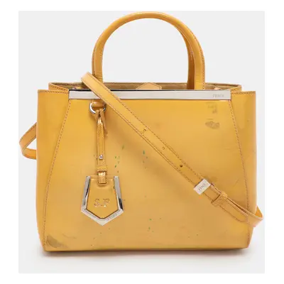 Fendi Yellow Patent Leather 2Jours Tote