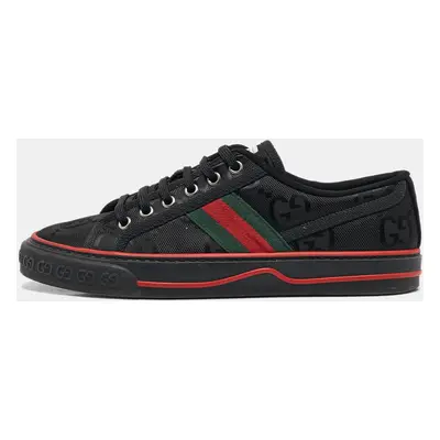 Gucci Black GG Canvas Tennis Sneakers Size 38.5