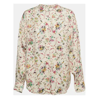 Isabel Marant Etoile Multicolor Floral Print Crepe Blouse