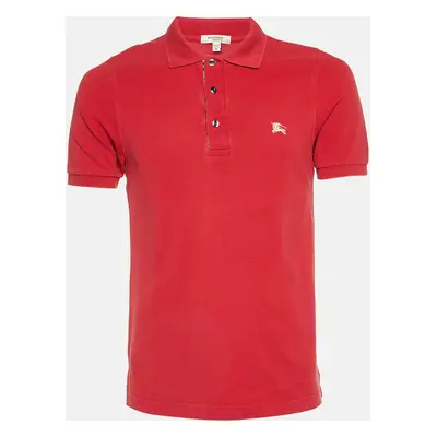 Burberry Red Cotton Pique Polo T-Shirt