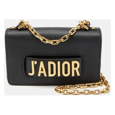 Dior Black Leather Mini J'Adior Shoulder Bag