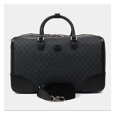 Gucci Black Interlocking GG Supreme Duffel Bag