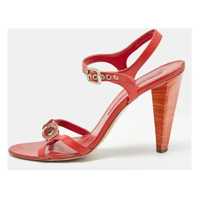 Marc by Marc Jacobs Red Leather Slingback Sandals Size