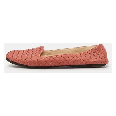 Bottega Veneta Pink Intrecciato Leather Smoking Slippers Size