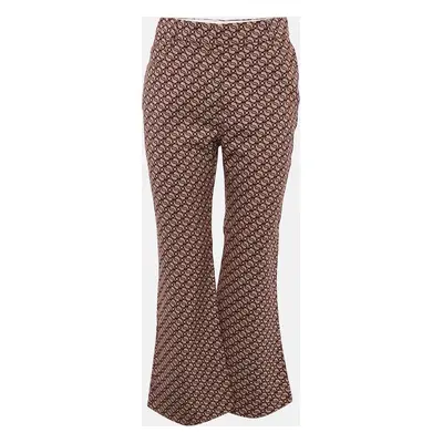 Stella McCartney Pink/Red Jacquard Wide Leg Pants