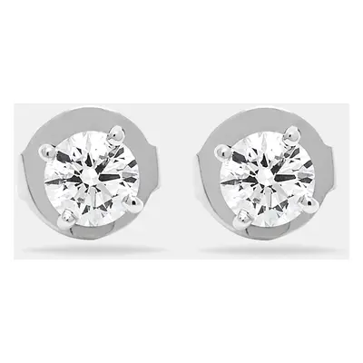 The Diamond Edit Lab Grown Diamond 1.11 cts White Gold Solitaire Stud Earrings