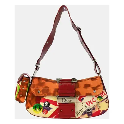 Dior Multicolor Canvas and Leather Street Chic Columbus Shoulder Bag