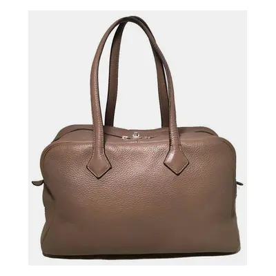 Hermes Grey Clemence Leather Victoria Ii