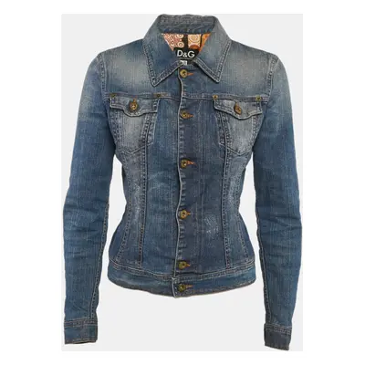 D&G Blue Denim Button Front Jacket