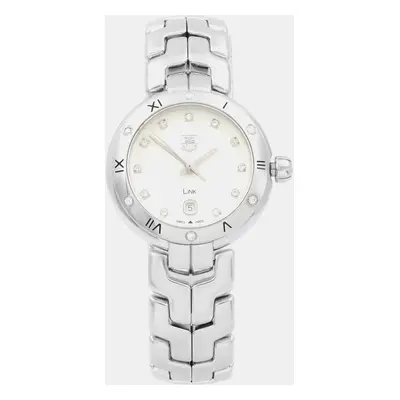 Tag Heuer Silver Diamond Stainless Steel Link WAT1413.BA0954 Quartz Women's Wristwatch mm