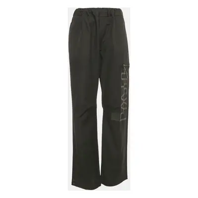 Just cavalli Black Logo Print Cotton Blend Track Pants