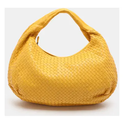 Bottega Veneta Yellow Intrecciato Leather Veneta Hobo