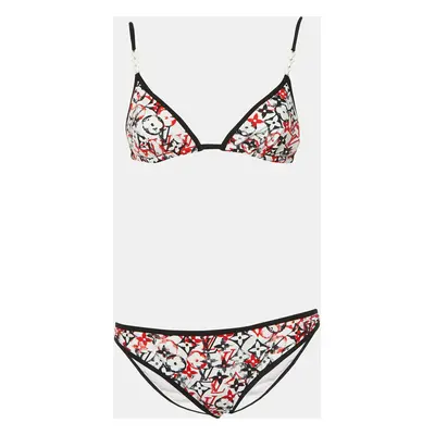 Louis Vuitton White Monogram Print Jersey Bikini Set S/M