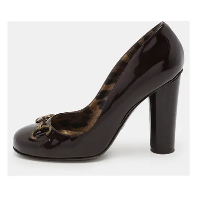 Dolce & Gabbana Dark Brown Patent Leather Pumps Size