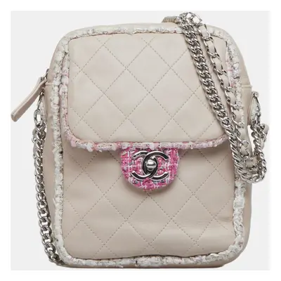 Chanel Pink Elegant Tweed Crossbody Bag