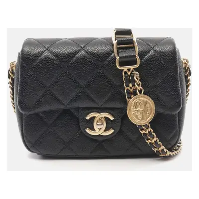 Chanel Black Leather Shoulder Bag